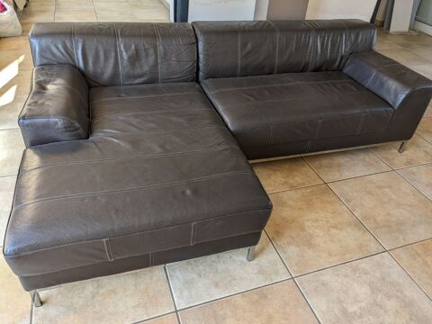 Canap� d'angle en cuir 500 St Cyprien Plage (66)