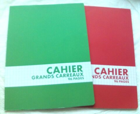 Cahier grand format (24 x 32), 96 pages, grands carreaux 2 Villeurbanne (69)