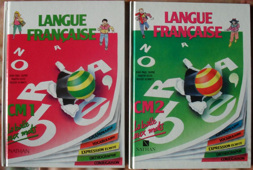 2 livres Fran&ccedil;ais Langue fran&ccedil;aise cm1 et cm2 Edit Nathan Livres et BD