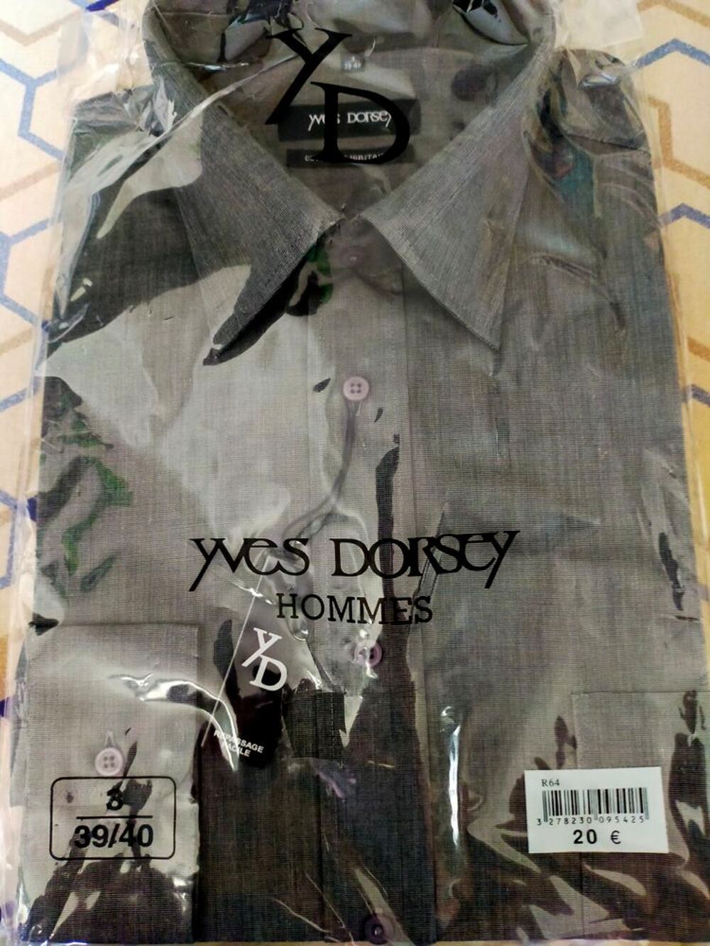 chemise Yves Dorsay grise anthracite coton majoritaire Vtements