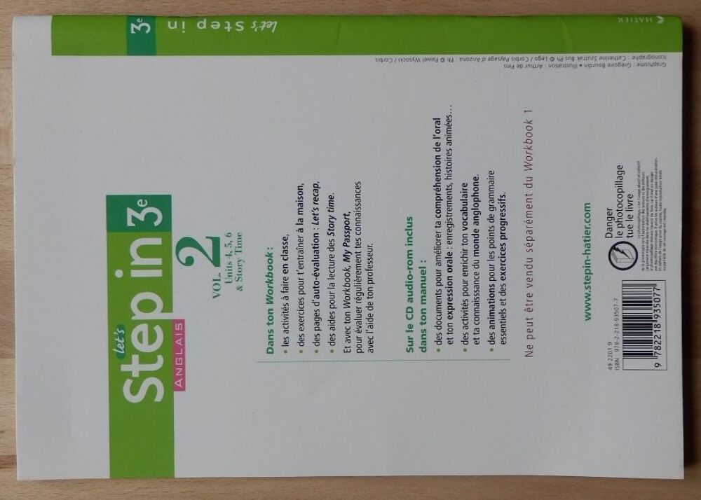 Livre : Let's step in / 3&egrave;me - Workbook 2 : NEUF Livres et BD