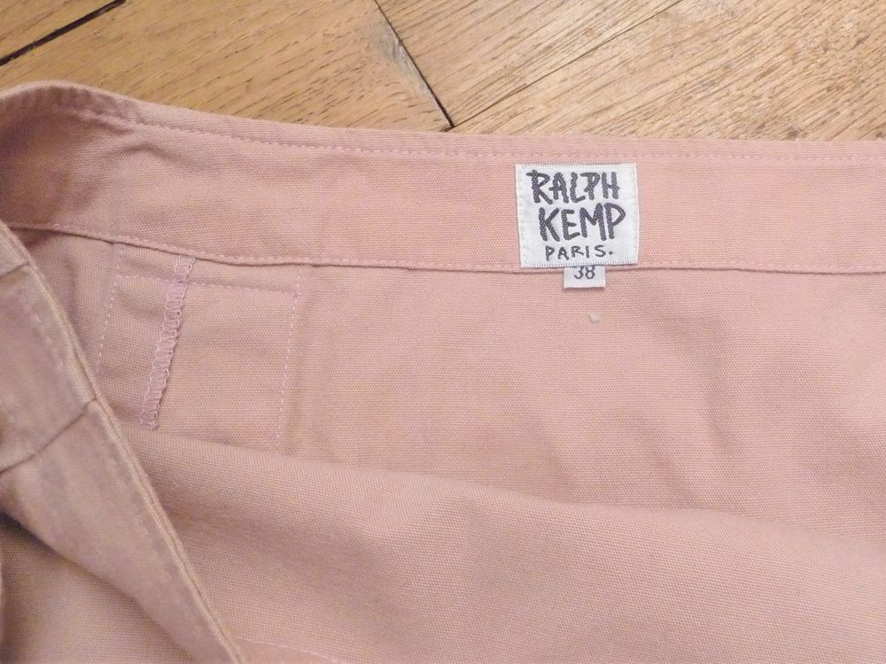 Jupe Courte en 100% Coton Rose avec ses 3 Fentes- Ralph Kemp Vêtements