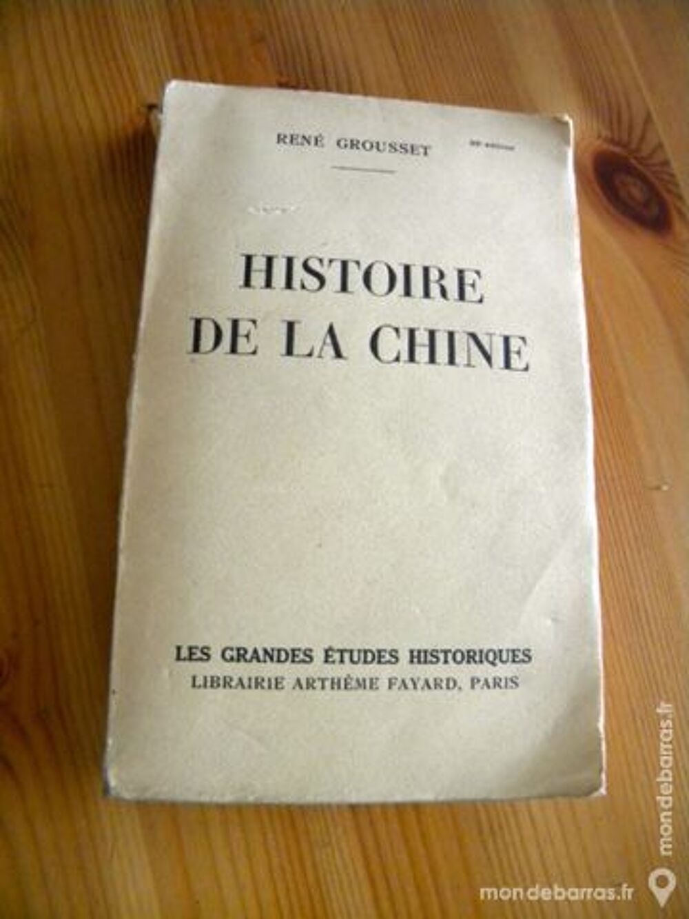 Histoire de la Chine de Ren&eacute; Grousset - 1942 Livres et BD