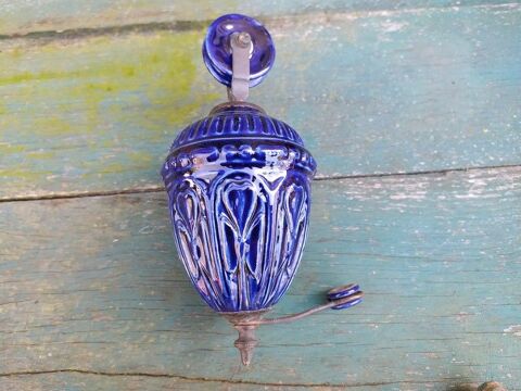 Ancien Monte et Baisse Porcelaine Bleu Cobalt 60 Loches (37)