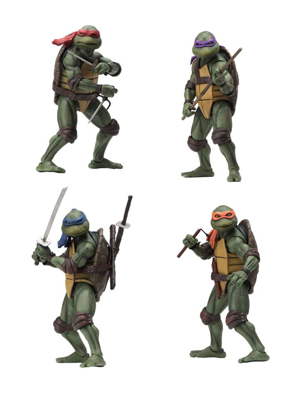 TORTUES NINJA Pack 4 figurines 1990 Movie Version Neca 