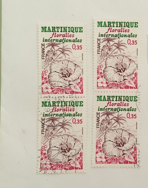Timbre france Floralies de la Martinique 1979 lot 0.24 euro 0 Marseille 9 (13)