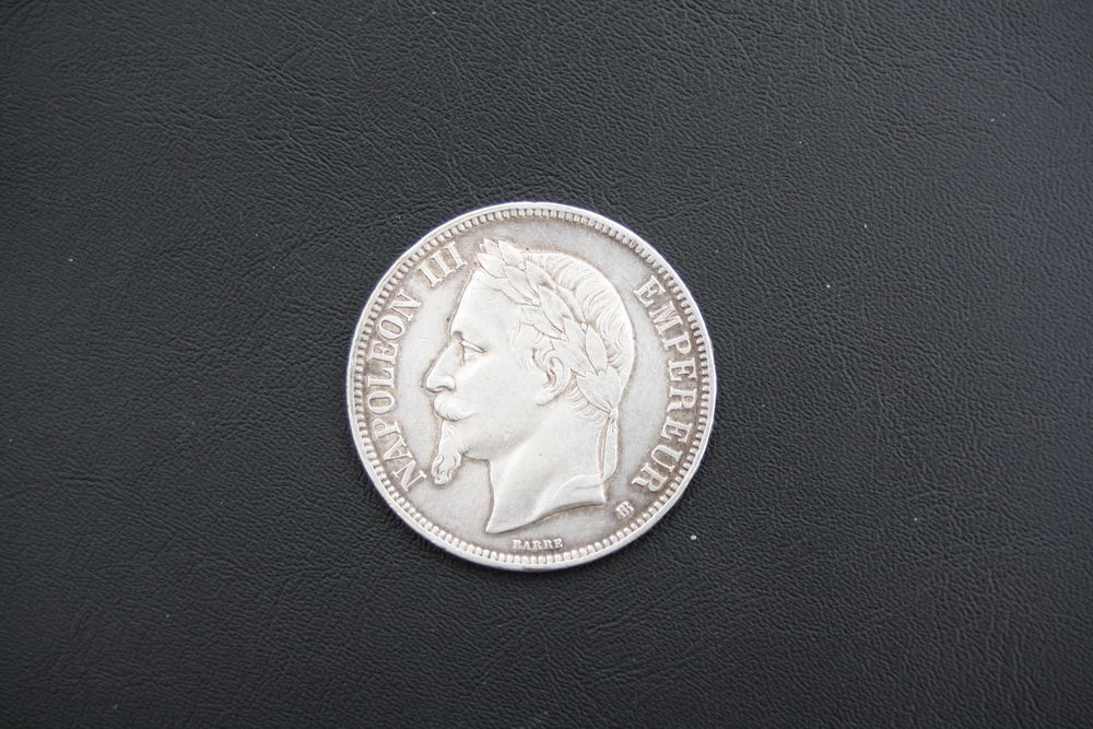 1 pi&egrave;ce de monnaie 5 francs en argent Napol&eacute;on lll 