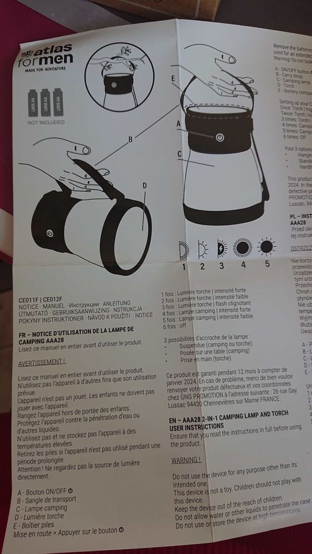Lampe de camping Jardin