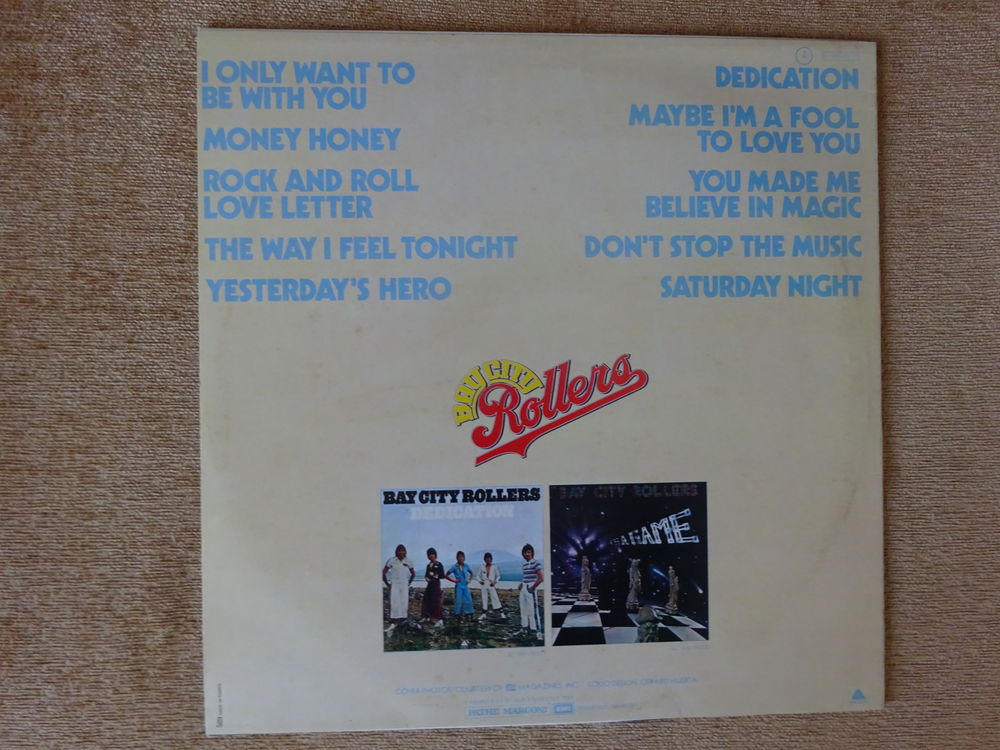 BAY CITY ROLLERS 1977 VINYLE 33T CD et vinyles