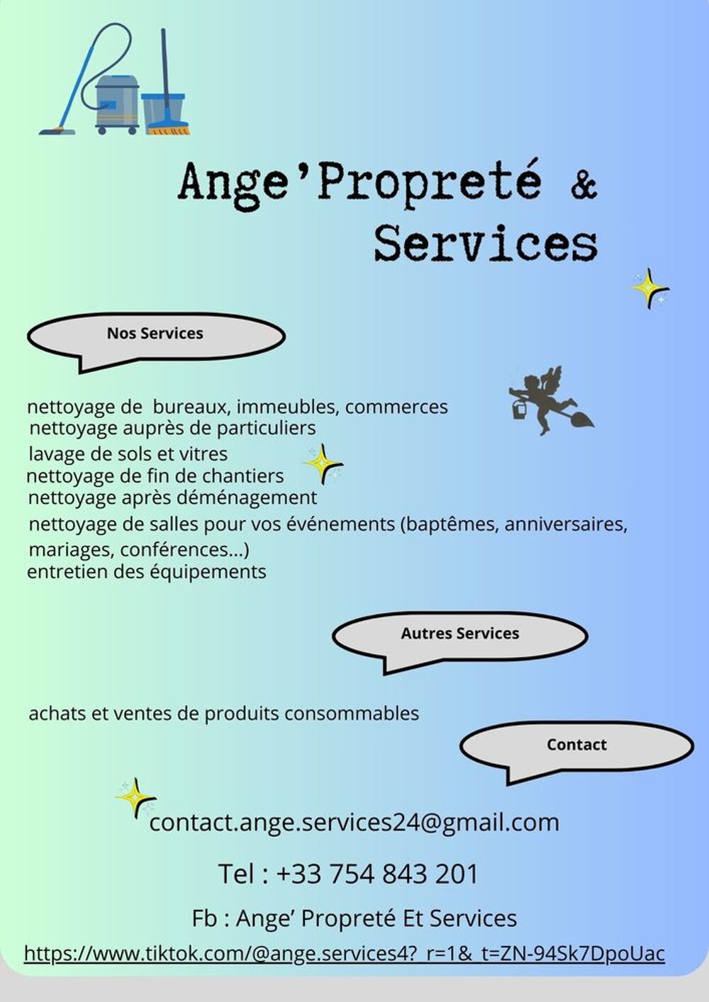   Service de nettoyage  