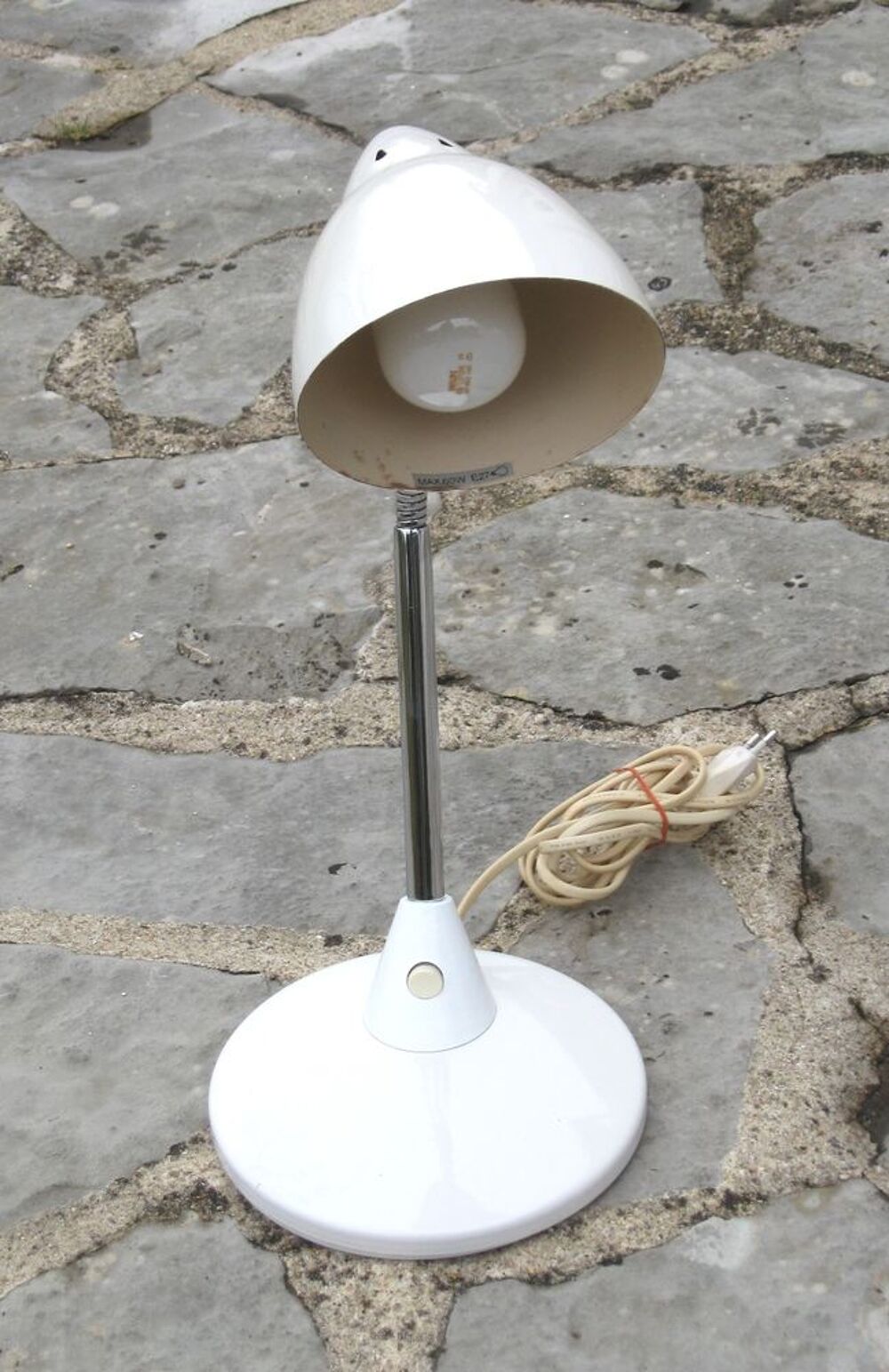 Lampe de bureau vintage blanche Décoration