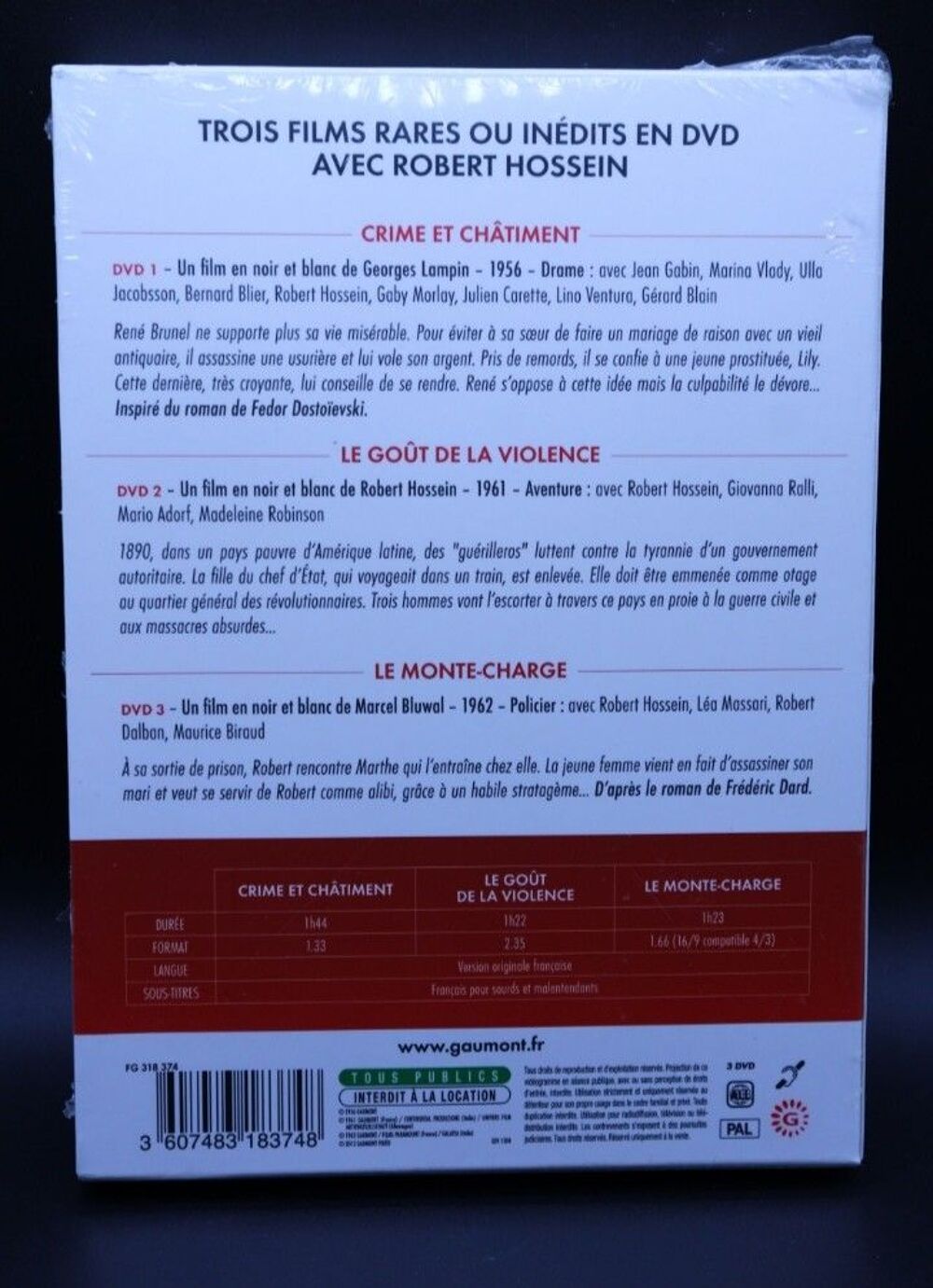 Coffret Robert Hossein DVD et blu-ray