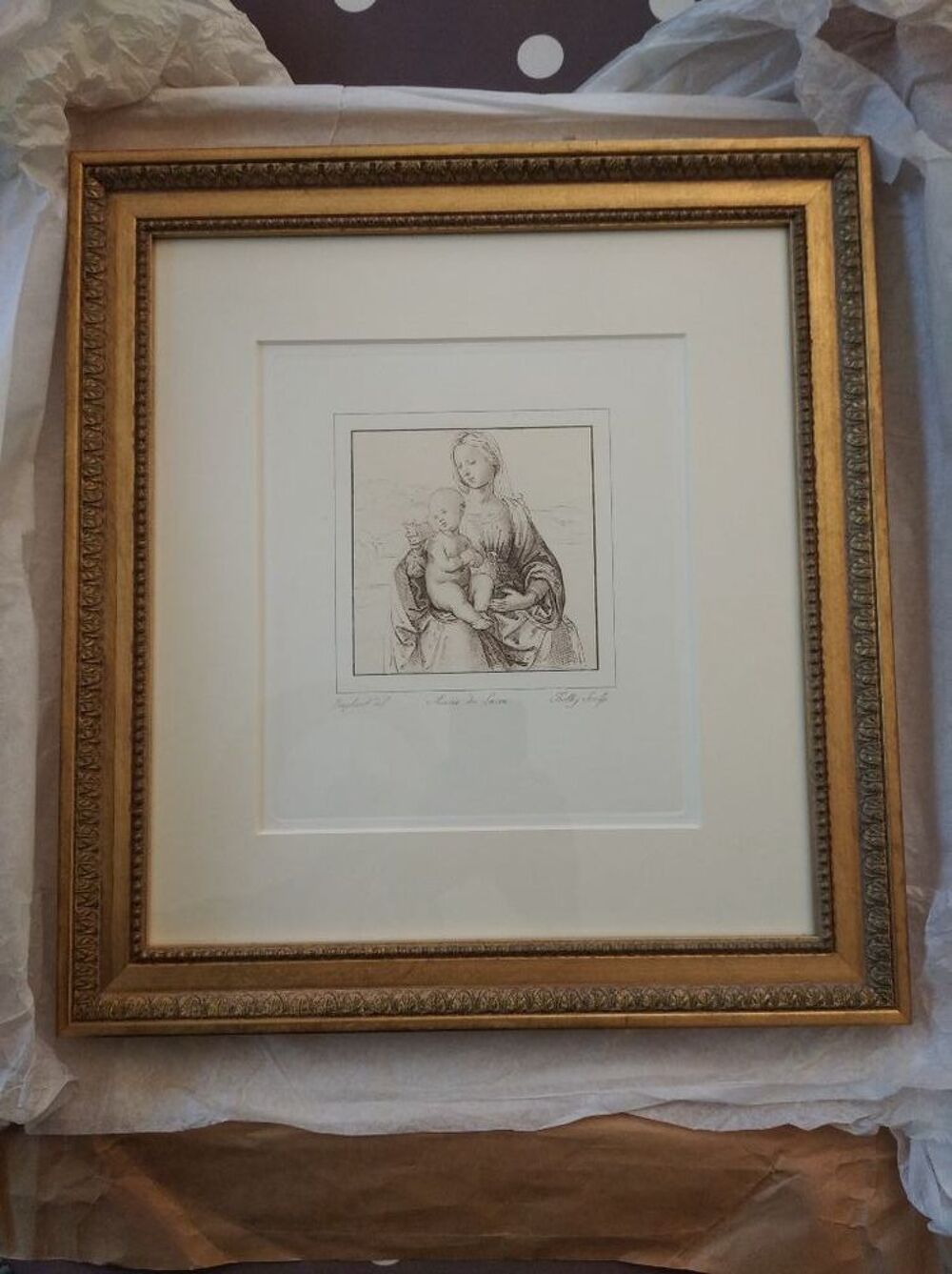 Reproduction Gravure de Raphael -mus&eacute;e du louvre Décoration