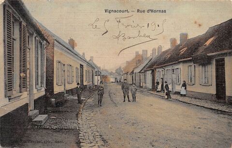 Cpa du 80 , VIGNACOURT - Rue d'Hornas. 13 Lucheux (80)
