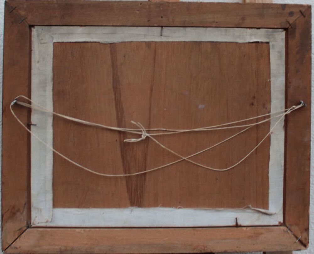 ANCIEN TABLEAU PEINTURE MARINE VOILIERS BARQUES POINTUS Décoration