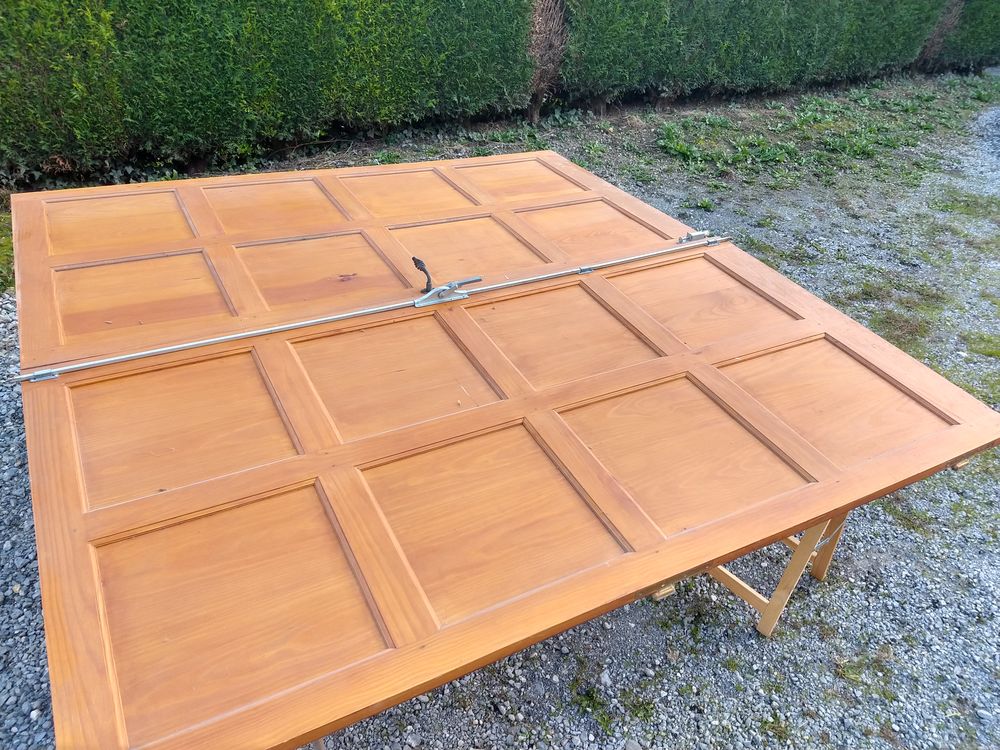 Porte de garage bois massif &agrave; panneaux Bricolage