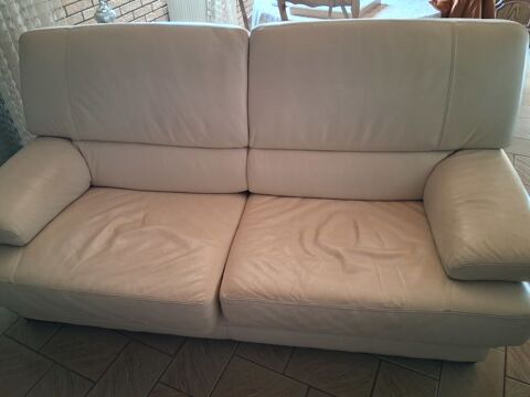 Canape cuir 3 places Boissise-le-Roi (77)