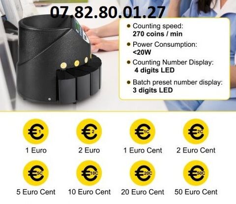 ou Compteuse trieuse rapide de pièces Euro 30 Paris 9 (75)