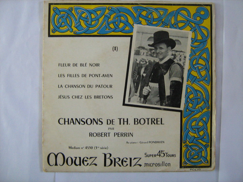 DISQUE BRETON MOUEZ BREIZ chansons de THEODORE BOTREL CD et vinyles