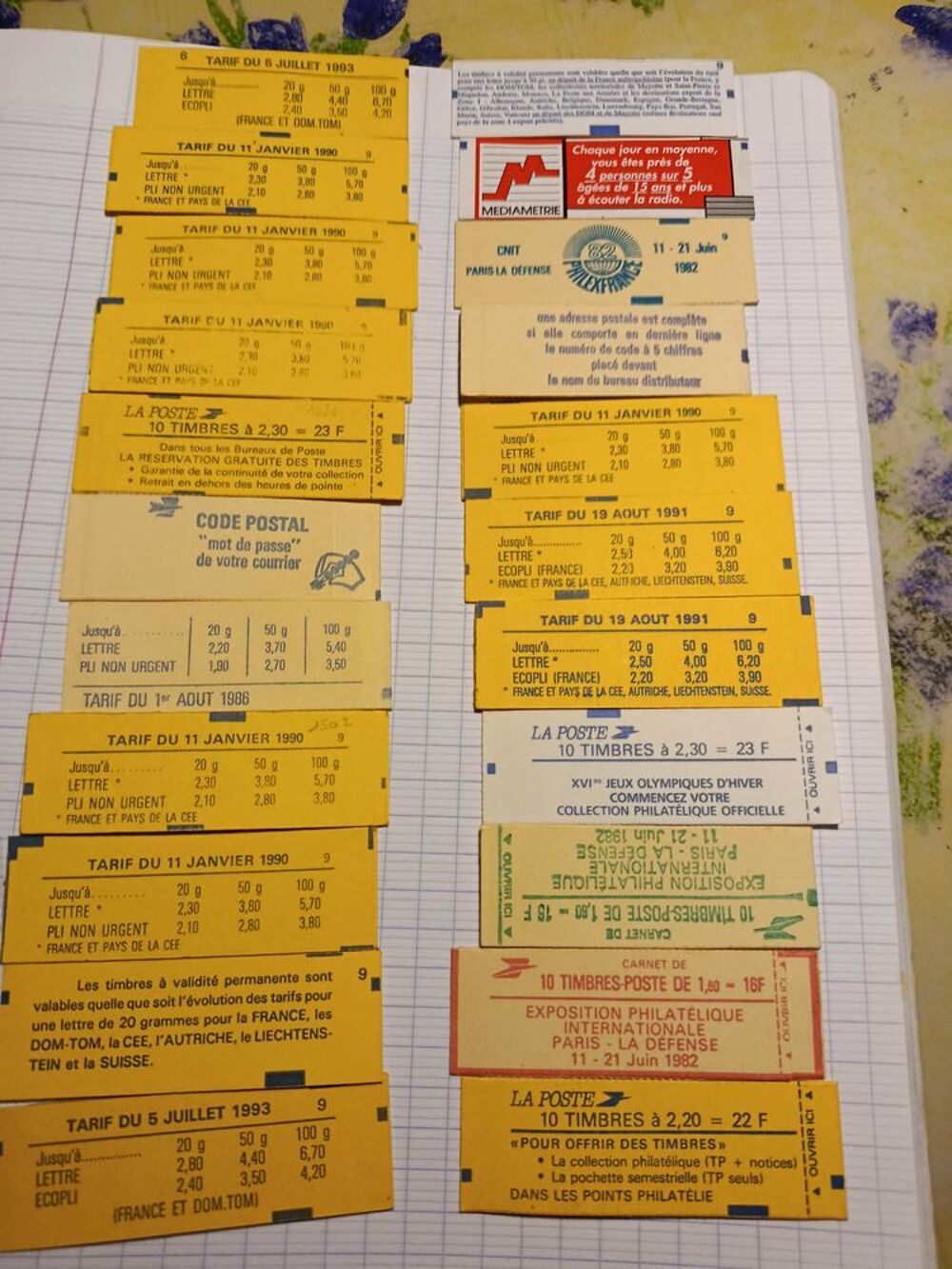 carnet de timbres collection 