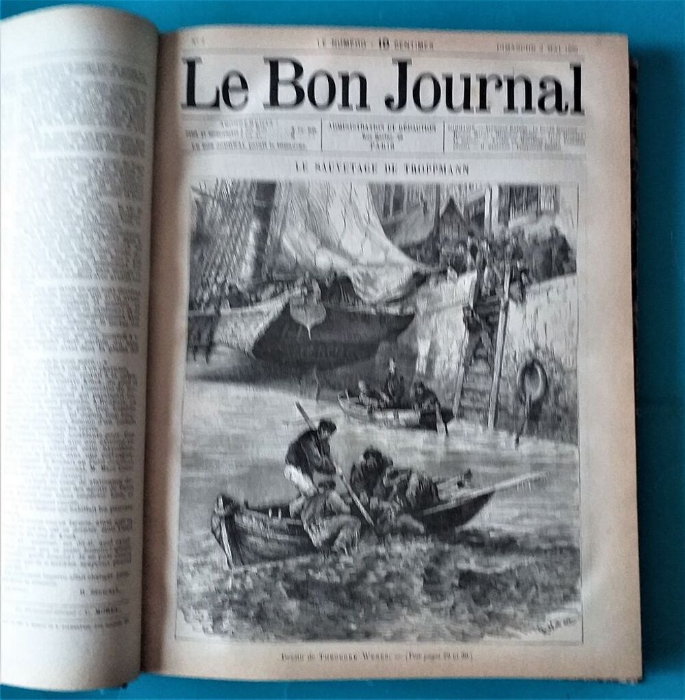 LE BON JOURNAL Premier volume, du n&deg; 1 au n&deg; 36 - Ann&eacute;e 1885 Livres et BD