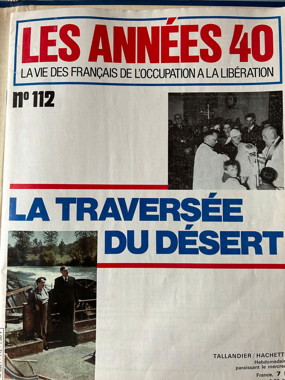 Revues histoire &quot;Les ann&eacute;es 40&quot; collection compl&egrave;te 112 num&eacute; Livres et BD