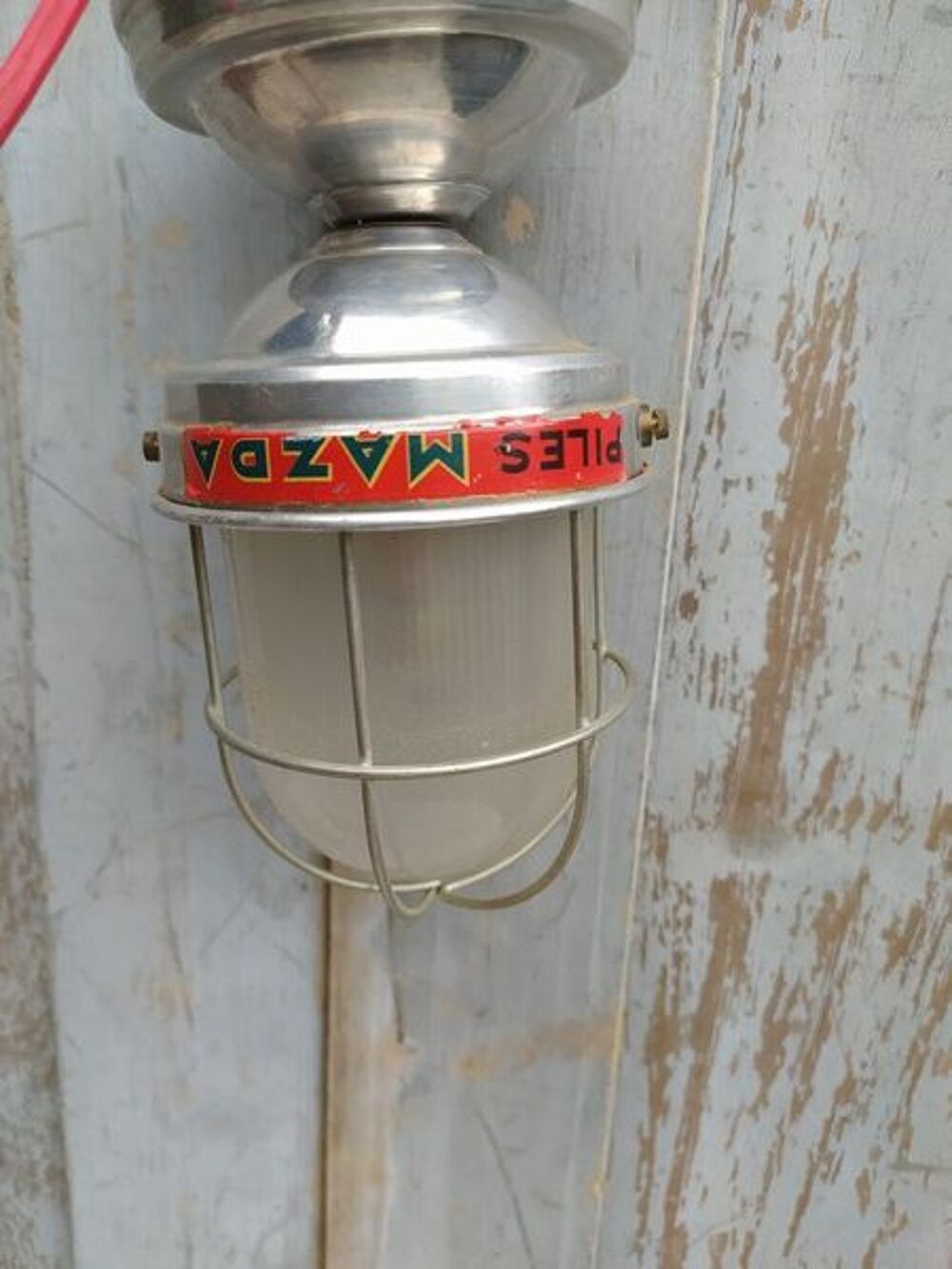 Lampe Publicitaire Piles Mazda Vintage Suspension Garage 