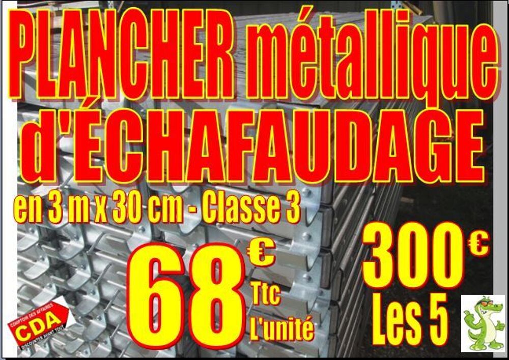 ECHAFAUDAGE complet Fixe base Niveau Sol Possibilit&eacute; Emboitable et/ou Roulant - RUPTURE DE STOCK Bricolage