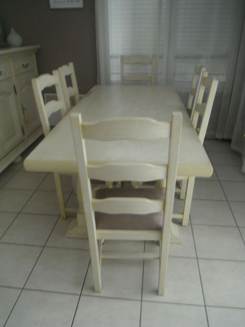 table en chene et 6 chaises Meubles