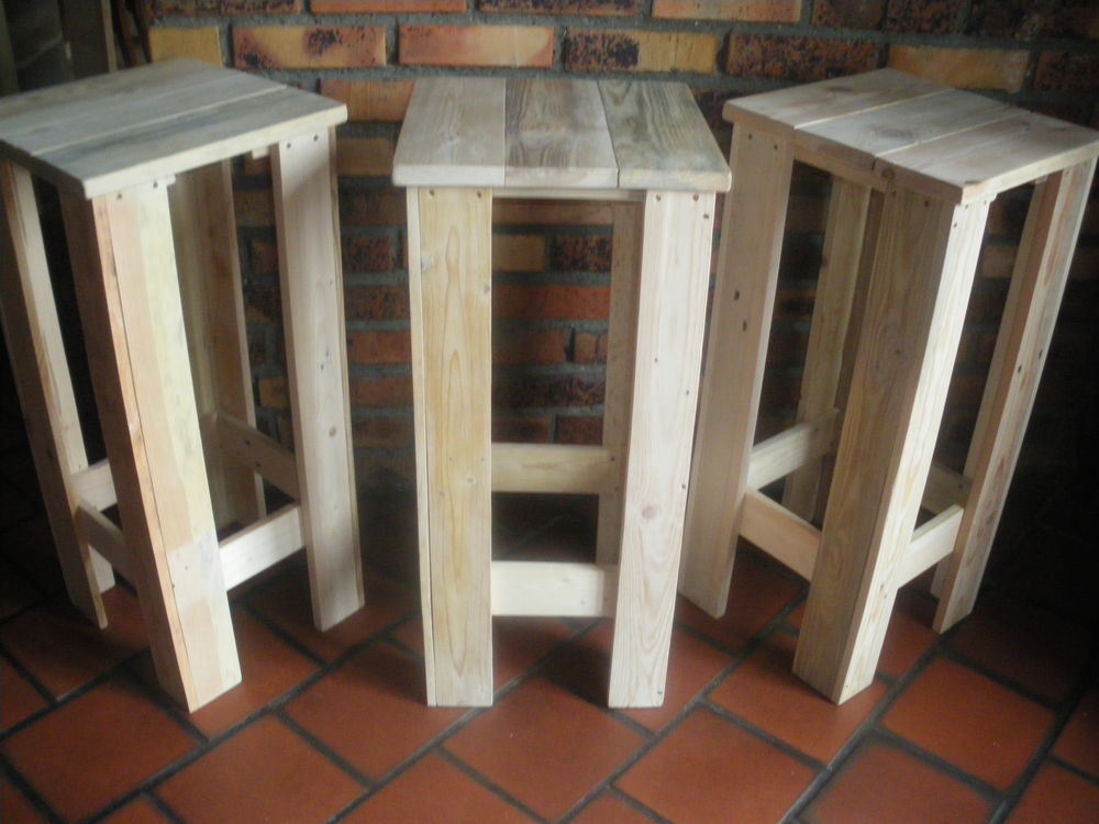 TABOURET MANGE DEBOUT TABOURET HAUT BOIS 100 % RECYCLE Meubles