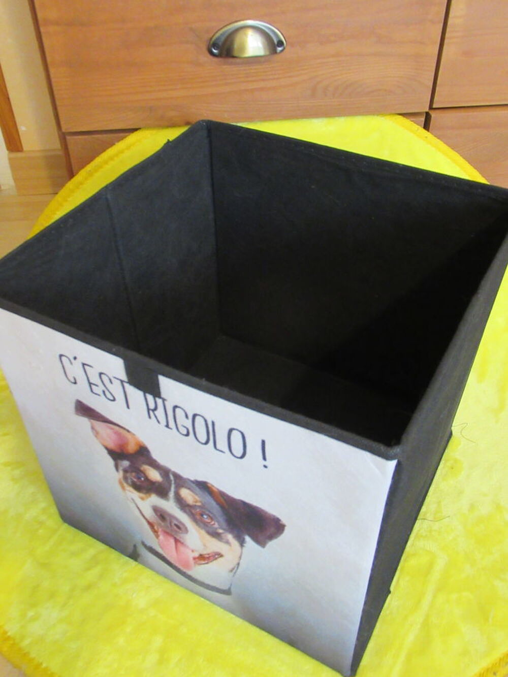 Cube de rangement en toile - chien - 31 x 31 cm Meubles