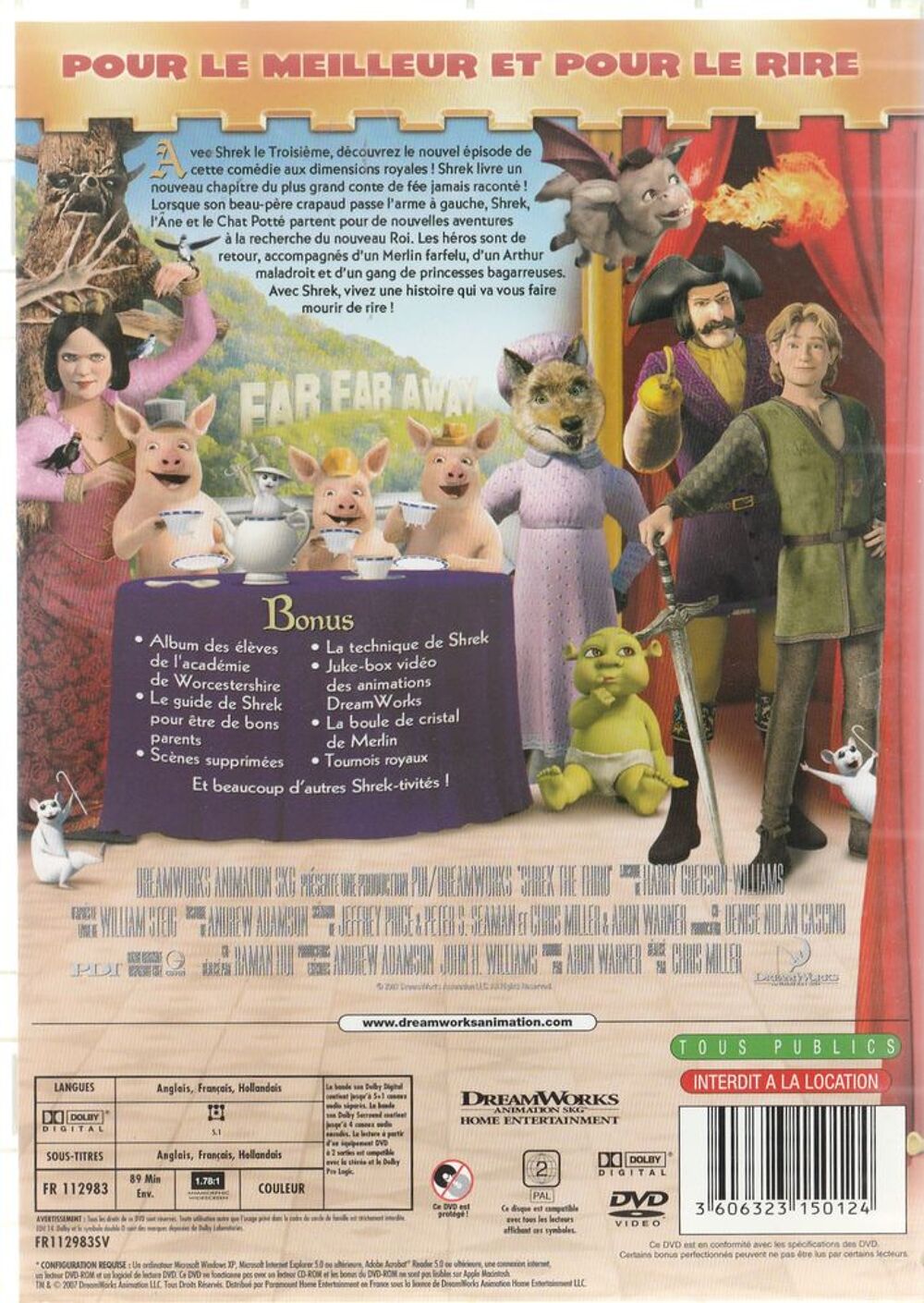 shreck le troisi&egrave;me DVD et blu-ray