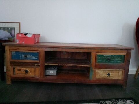 Meuble TV vintage 4 tiroirs bois massif 295 Nancy (54)