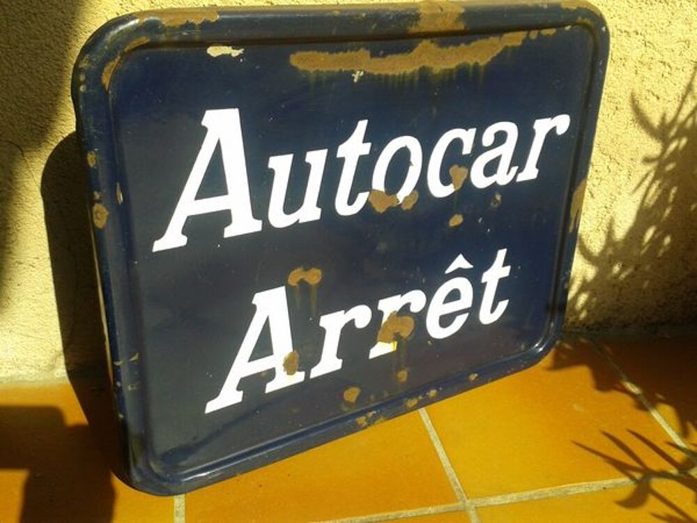 AUTHENTIQUE PLAQUE TRANSPORT - VINTAGE - COLLECTOR - 60ths 