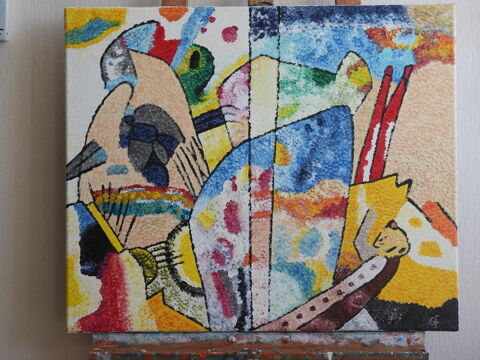 Tableau acrylique sur toile - L'oiseau 90 Cond-sur-Noireau (14)
