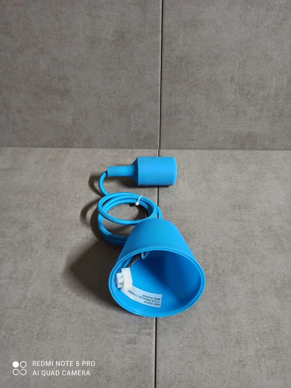 Suspension filaire bleue Décoration