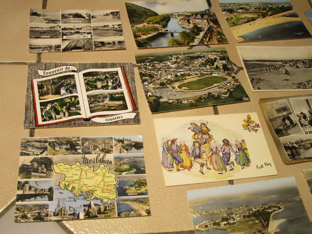 VIEILLES CARTES POSTALES BRETAGNE"CHATEAULIN-MORBIHAN ETC.. 