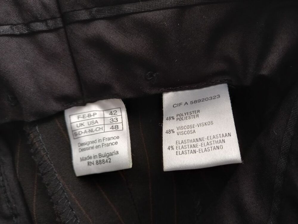 Pantalon homme marque Soft Grey noir taille 42 Vêtements