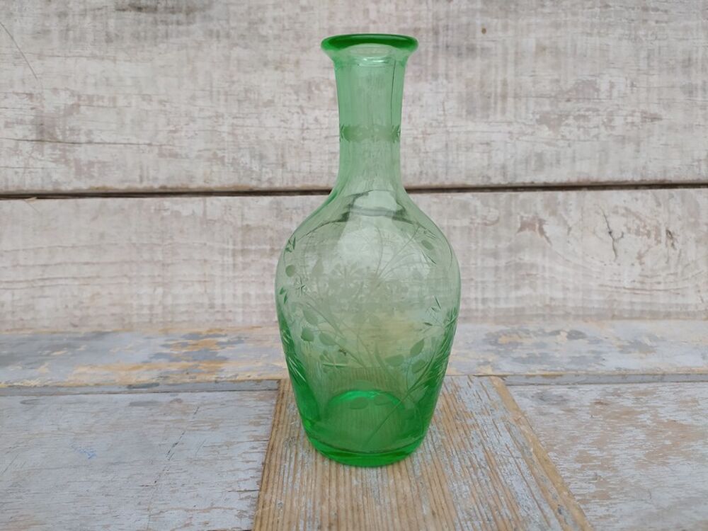 Carafe Verre Ouraline ou Cristal D&eacute;cor V&eacute;g&eacute;tal Grav&eacute; Décoration