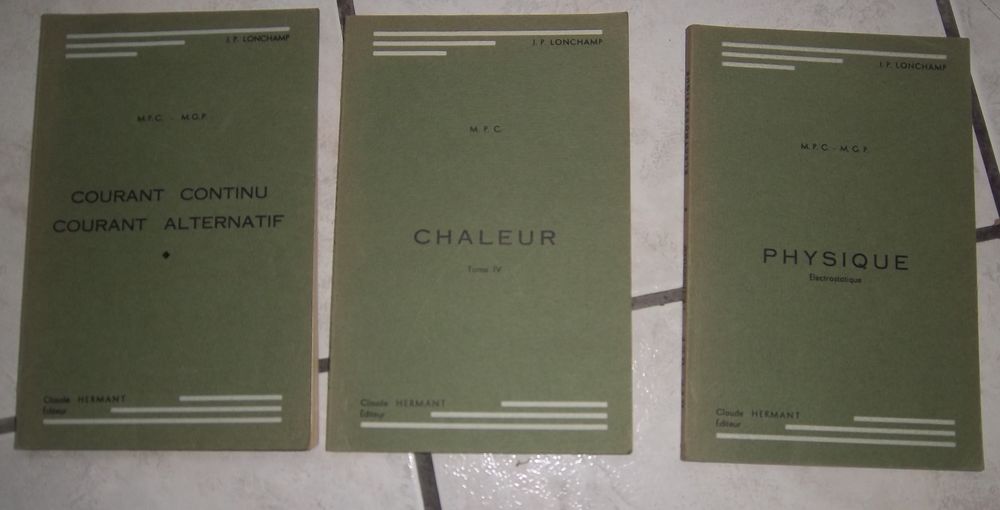 3 livres J.P LONCHAMP Livres et BD