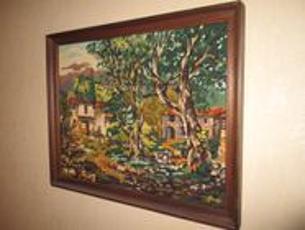 Tr&egrave;s beau cadre en canevas et son cadre et autre Décoration