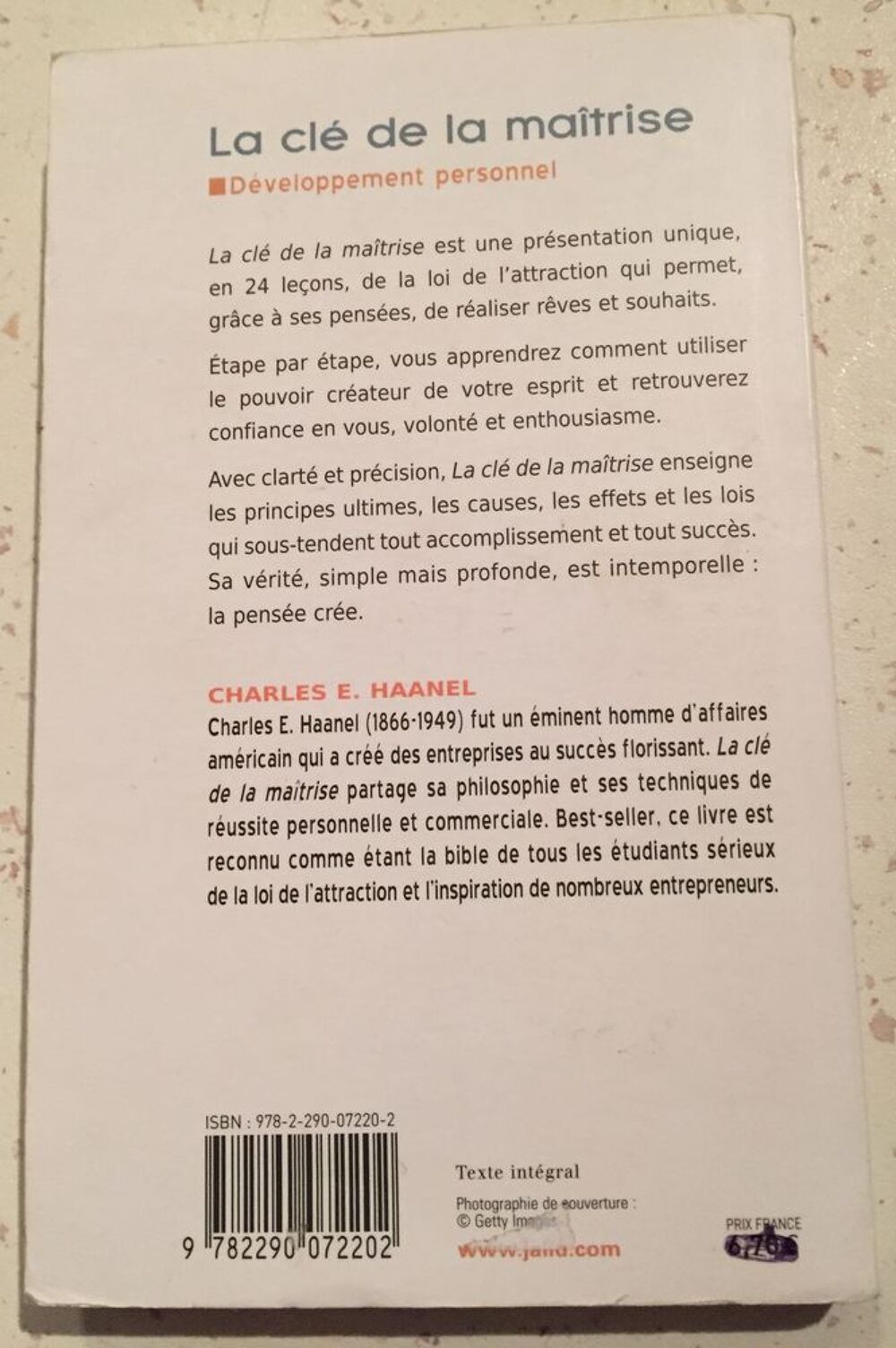 la cl&eacute; de la ma&icirc;trise De Charles E.Haanel Livres et BD