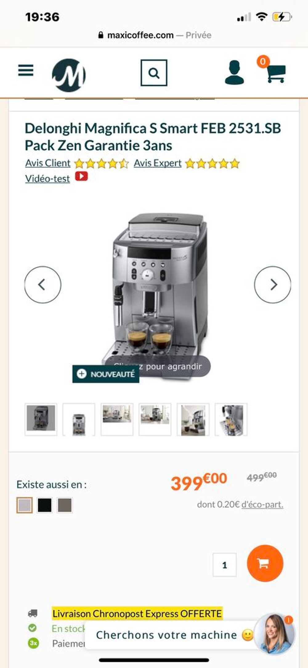 D&eacute;stockage machine &agrave; caf&eacute; Delonghi /Krups.( mod&egrave;le d?expo ) Electroménager
