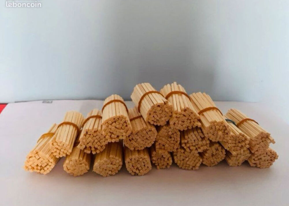 1000 Allumettes lisses en bois naturel pour la fabrication de mod&egrave;les maquette Jeux / jouets