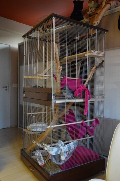 Grande cage pour rongeurs avec plateau tournant 600 45230 La bussi�re