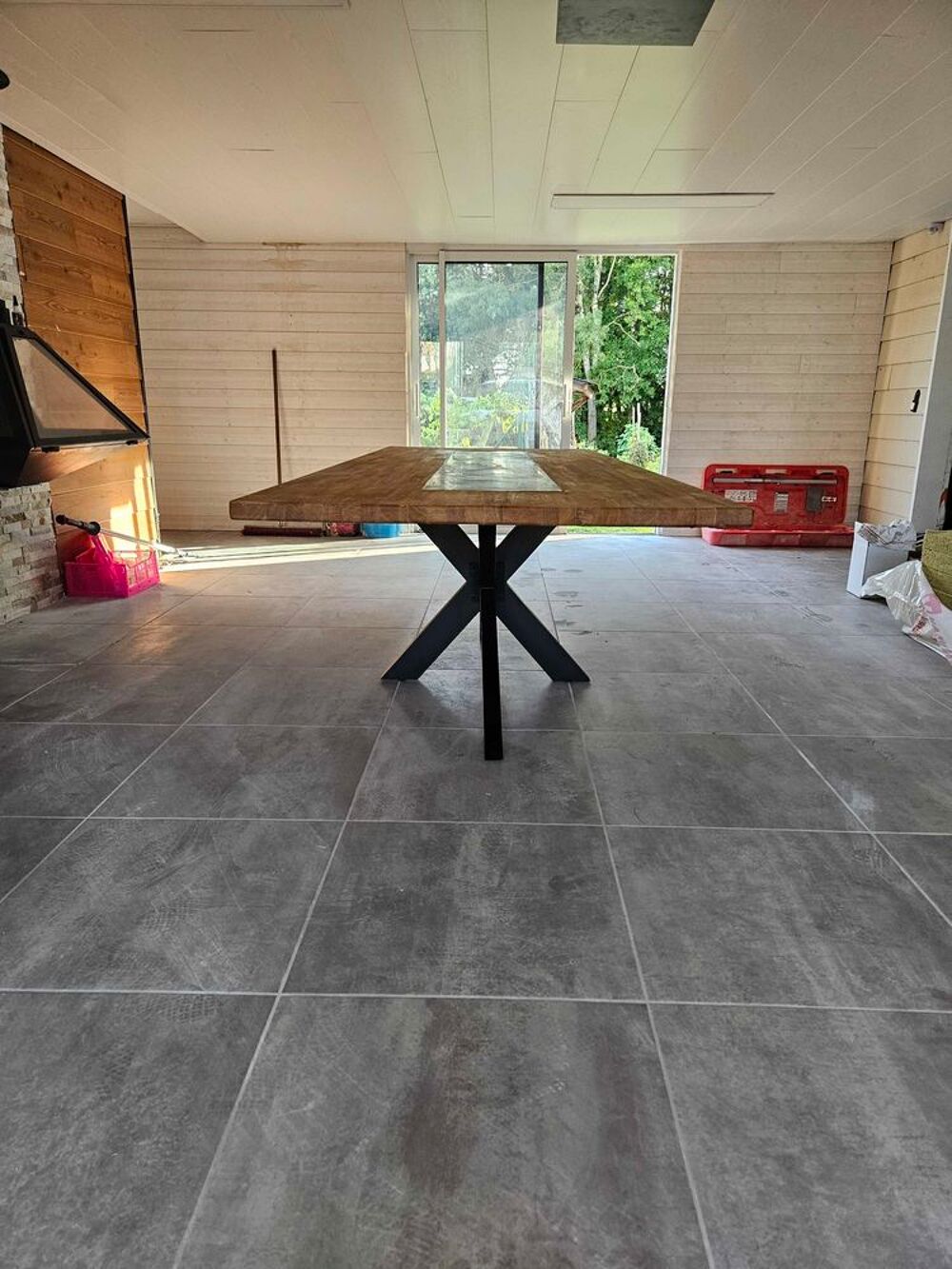 table bois et r&eacute;sine epoxy Meubles