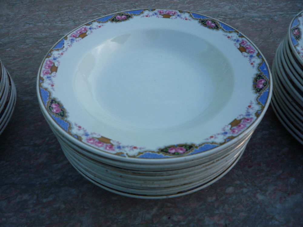Service table Digoin/Sarreguemines/24 assiettes creuse/12 Décoration