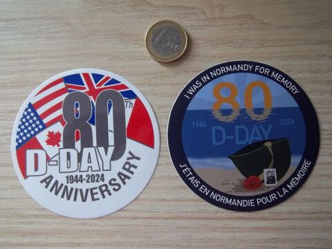 lot 2 autocollants 80 éme anniversaire D-Day collection mili 6 Valognes (50)
