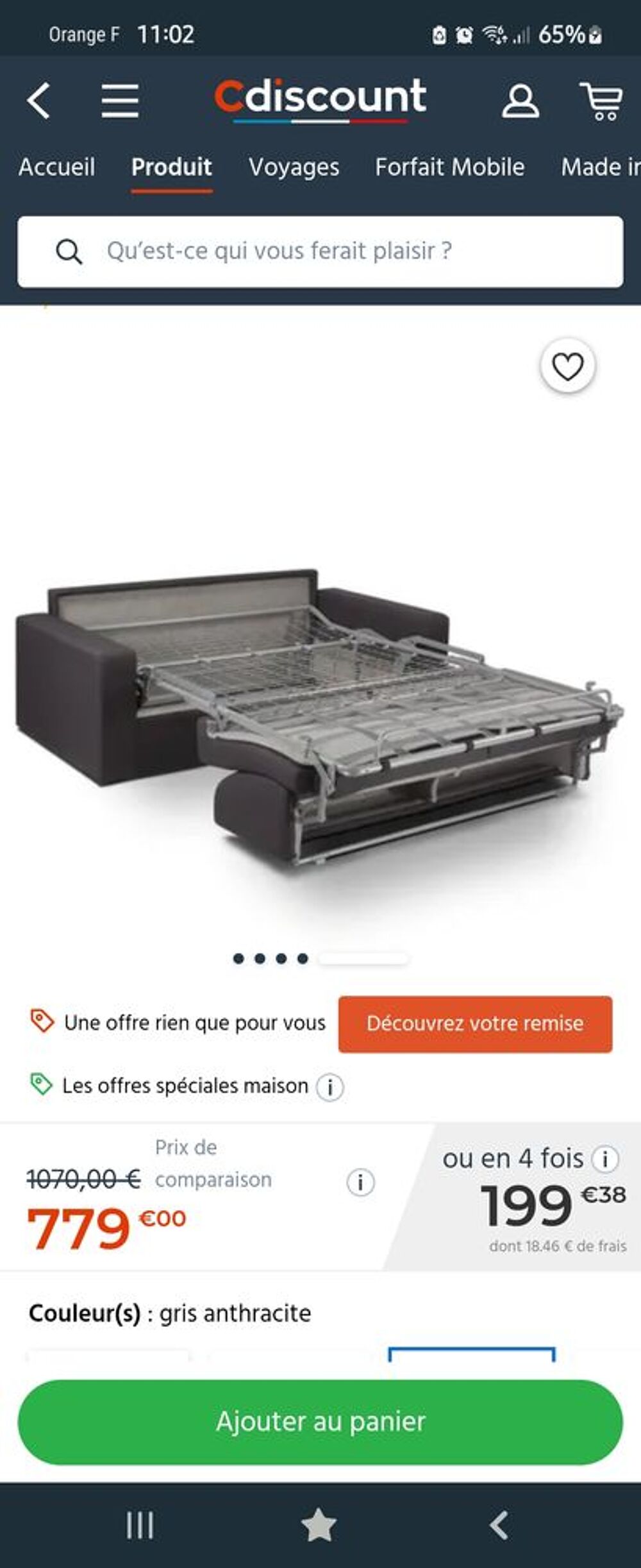 Canap&eacute; convertible Meubles