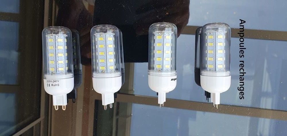 lustre chrom&eacute; 5 ampoules &eacute;quip&eacute;s en leds Décoration